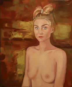 Portret No11, originalna slika u tehnici ulje na platnu sa ekspresivnim portretom
