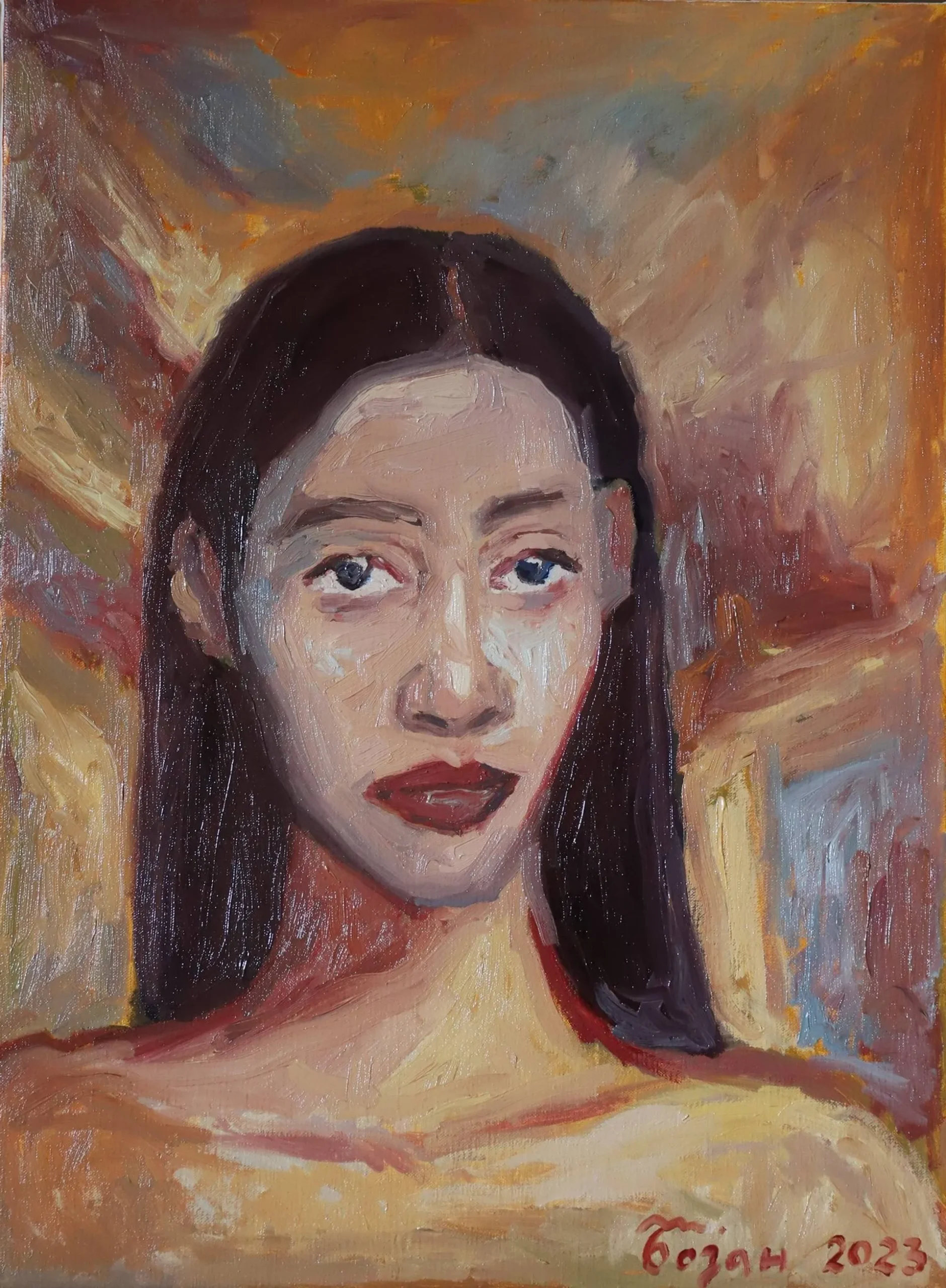 Portret XXII, ekspresivni portret u ulju na platnu